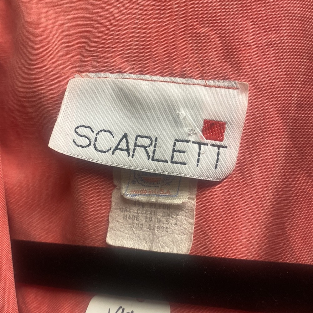 Vintage Scarlett Rose Colored Button Front Shirt Dress - Picture 7 of 7